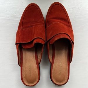 Halogen Orange Suede Mule